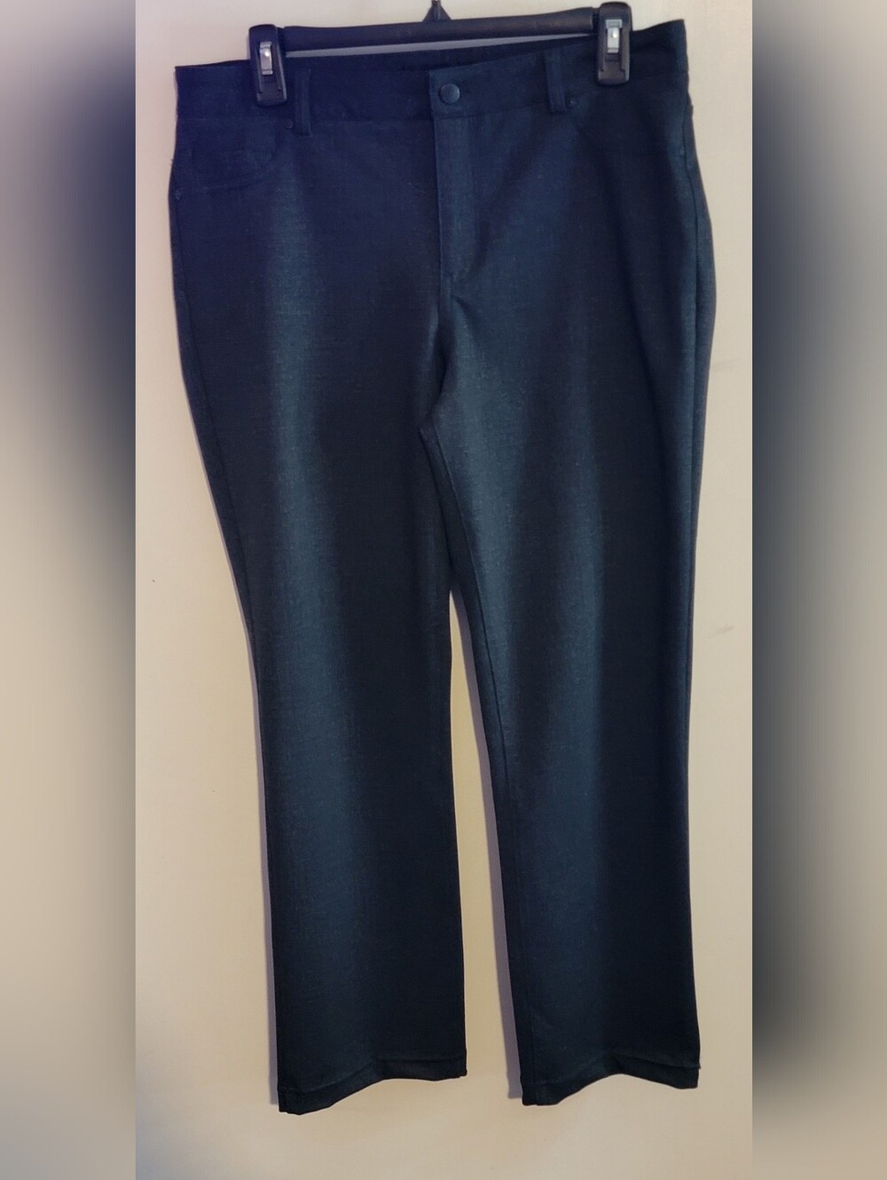 DKNY Jeans Dark Gray And Black Patterned Ankle Trousers - Picture 1 of 8